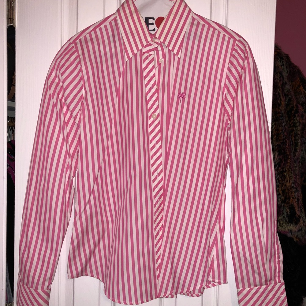 Lilly Pulitzer Pink Stripe Button Down